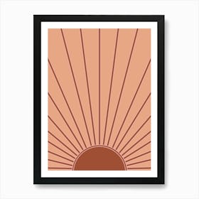 Sun Terracotta Art Print