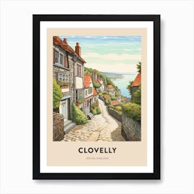 Devon Vintage Travel Poster Clovelly 2 Art Print