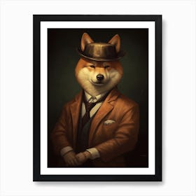 Gangster Dog Shiba Inu 2 Art Print