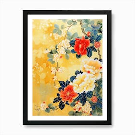 Great Japan  Hokusai Botanical Japanese 4 Art Print