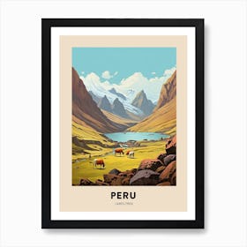 Lares Trek Peru 2 Vintage Hiking Travel Poster Art Print