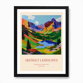 Colourful Abstract Rocky Mountain National Park Usa 6 Poster Art Print