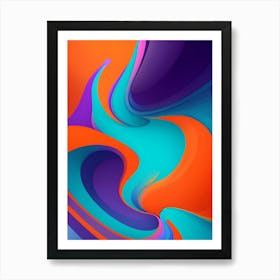 Abstract Colorful Waves Vertical Composition 49 Art Print