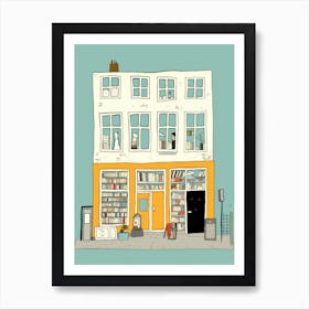 Berlin The Book Nook Pastel Colours 3 Art Print