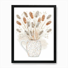 Autumn Flowers In A Mug Art Print