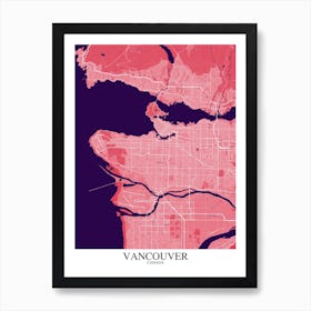 Vancouver Pink Purple Art Print