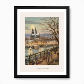 Vintage Winter Poster Cologne Germany 2 Art Print