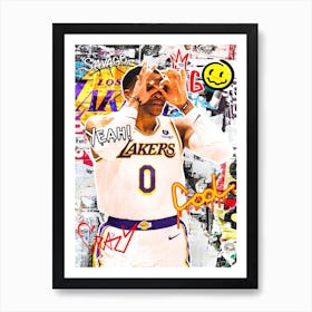 Russell Westbrook La Lakers 2 Art Print