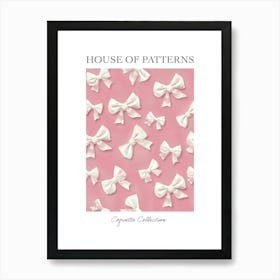 Pastel Pink Bows 2 Pattern Poster Art Print