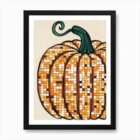 Mosaic Pumpkin 2 Art Print