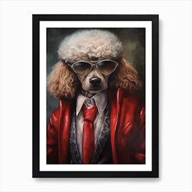 Gangster Dog Poodle 3 Art Print