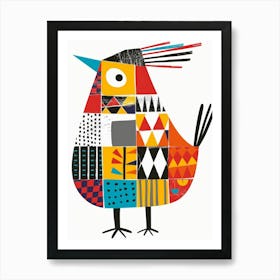 Bird In The Patchwork Art Print