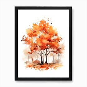 Cute Autumn Fall Scene 57 Art Print