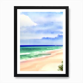 Casuarina Beach 3, Australia Watercolour Art Print