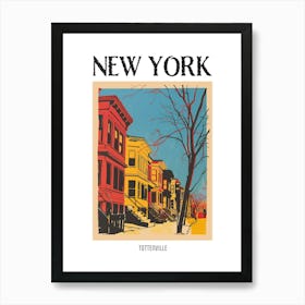 Tottenville New York Colourful Silkscreen Illustration 1 Poster Art Print