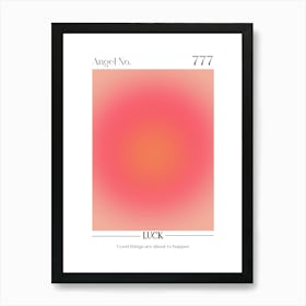 Angel Number 777 Aura Spiritual Art Print Poster