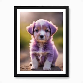 Purple Puppy 1 Art Print