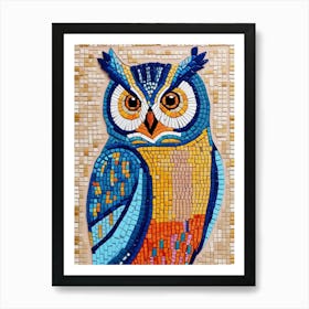 Mosaic Owl Art Print