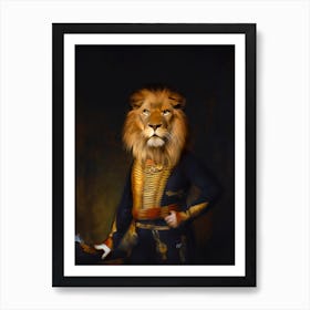 Royal Lion Kingston Pet Portraits Art Print