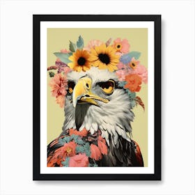 Bird With A Flower Crown Hawk 1 Art Print