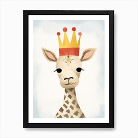 Little Giraffe 2 Wearing A Crown Art Print