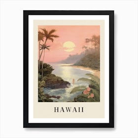 Vintage Travel Poster Hawaii Art Print