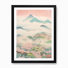 Mount Akagi In Gunma Japanese Landscape 3 Art Print