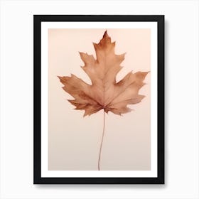 A Leaf In Watercolour, Autumn 0 Art Print