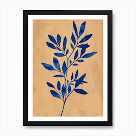 Blue Leaf 2 Art Print