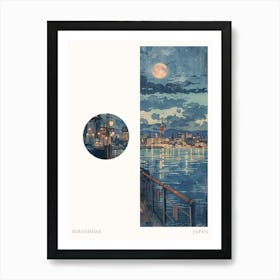 Hiroshima Japan 2 Cut Out Travel Poster Art Print