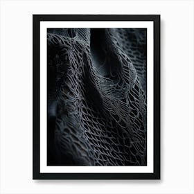 An Up Close View Of An Intricate Lace Texture Detailing The Fine Mesh Of Interwoven Fibers Contras (5) Art Print