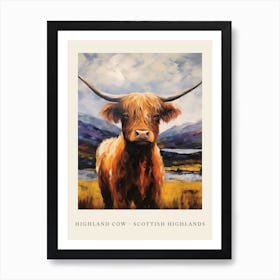 Highland Cow   Scottish Highlands Poster Art Print