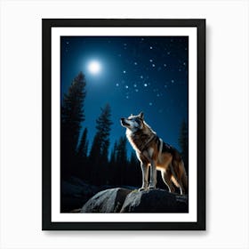 Howling Wolf 12 Art Print