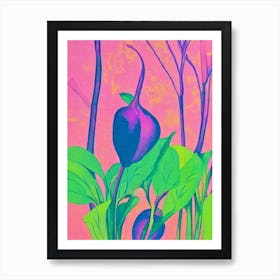 Radish 3 Risograph Retro Poster vegetable Art Print