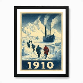 Aihrgdesign A Vintage Adventure Poster Of A Polar Exploration 4541f0ab 00f2 4fae 8cb1 952aa88ddd21 0 Art Print