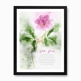 Pink Peony Art Print