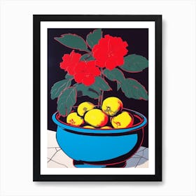 Camellia Still Life Pop Art  Art Print