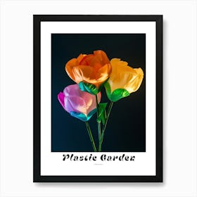 Bright Inflatable Flowers Poster Portulaca 2 Art Print