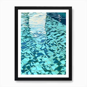 Blue Swimming Pool Water Art Print Art Print