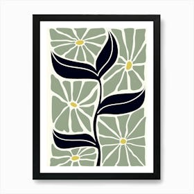 Henri Matisse Black And White Flower Print Art Print