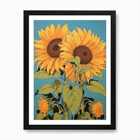 The Sunflowers  Shined Through  Art Print