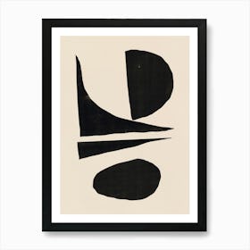 Abstract Painting geometry cut out Art Print