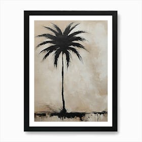 Ink and watercolor palm tree coastal artwork Art Print