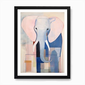 Playful Illustration Of Elephant For Kids Room 1 Art Print