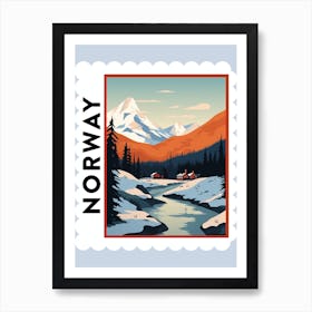 Norway 1 Travel Stamp Poster Art Print