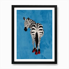 Zebra In Heels Art Print