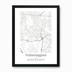 Frattamaggiore,Italy Minimalist Map Poster