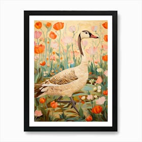 Goose 2 Detailed Bird Painting Art Print