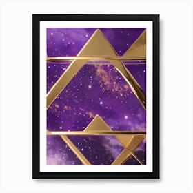 Purple Gold Galaxy Art Print