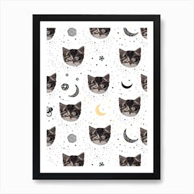 Cats And Space Art Print